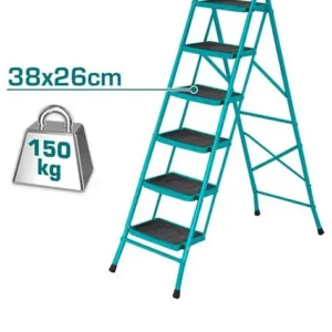 سلم حديد 6درجات | 150كجم من توتال (THLAD09061)
