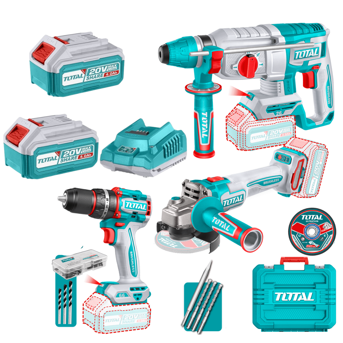 TOSLI241198-5 طقم كومبو 20 فولت (هيلتي 26 مل - شنيور 66 نيوتن - صاروخ )TOSLI241198