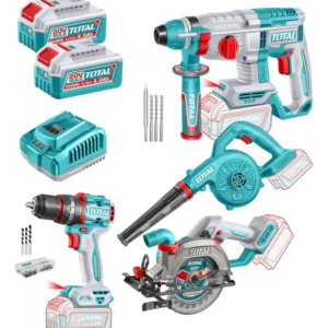 طقم كومبو 2 بطارية 4*1 ( هيلتى + بلاور + شنيور دقاق + منشار صينية ) - TOSLI250695