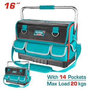 شنطه عده قماش 16 بوصه قاعده كاوتش مقفوله يد معدن - THT66L12