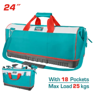 شنطه عده قماش 24 بوصه 18 جيب بقاعده بلاستيك يد قماش - THT16242